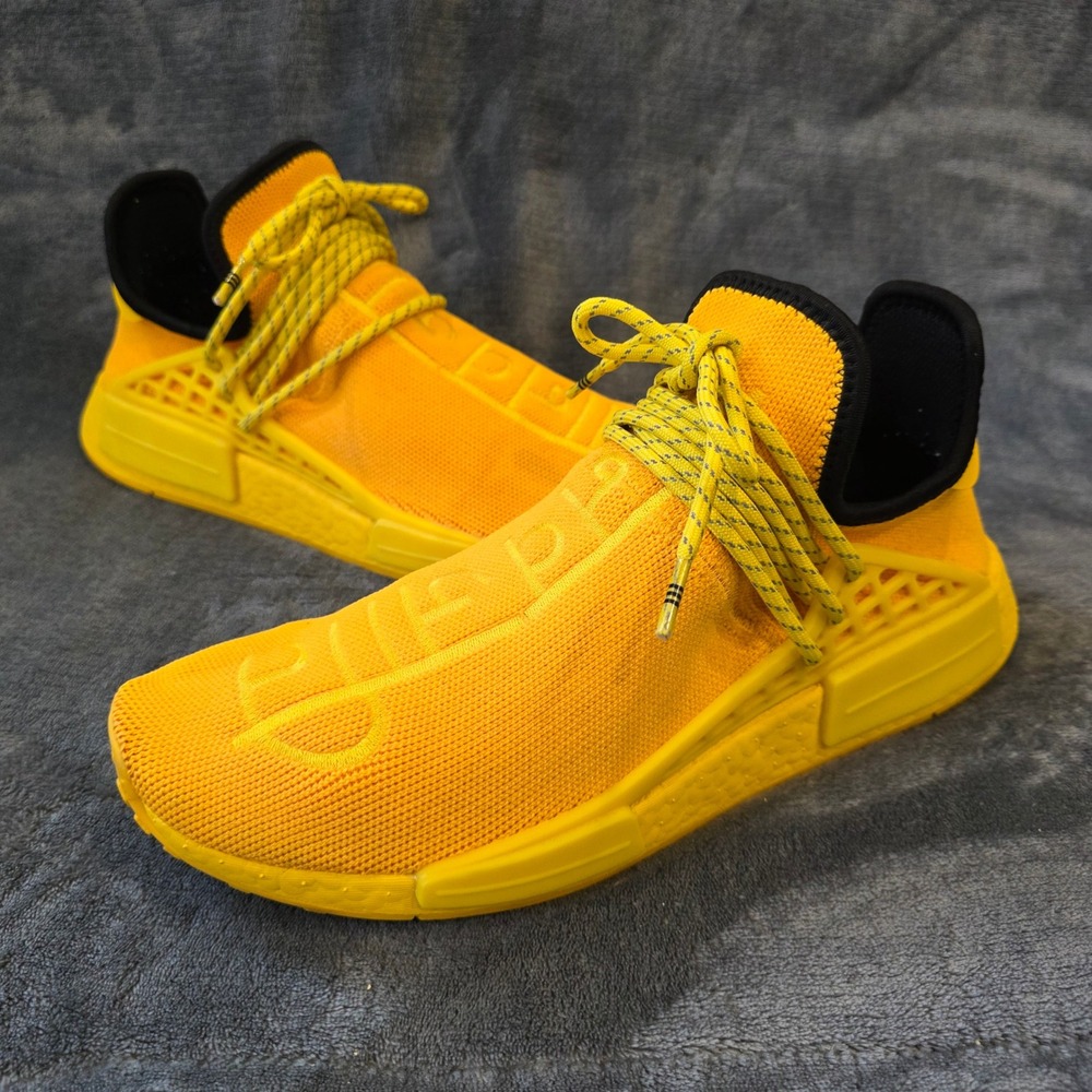 Adidas NMD Hu Pharrell Human Race Yellow Extra Eye Men's Size 9.5 GY0091 Used
